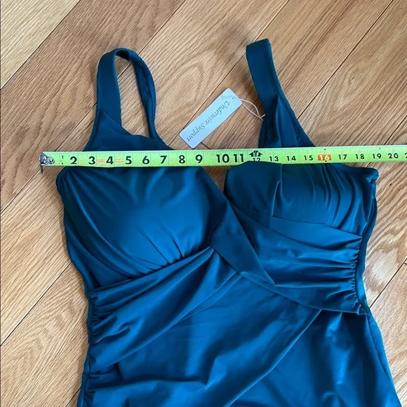 Miraclesuit Teal Swimsuit - Picture 6 of 8